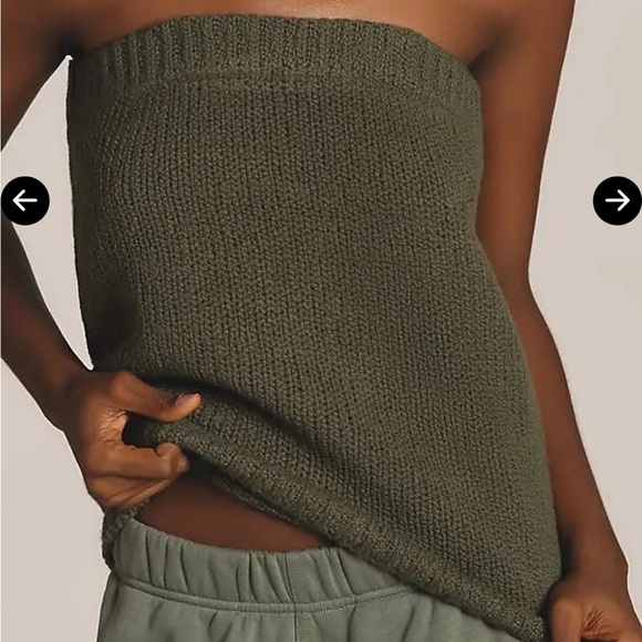 Anthropologie Flat White Tube Top Sweater - Picture 3 of 4